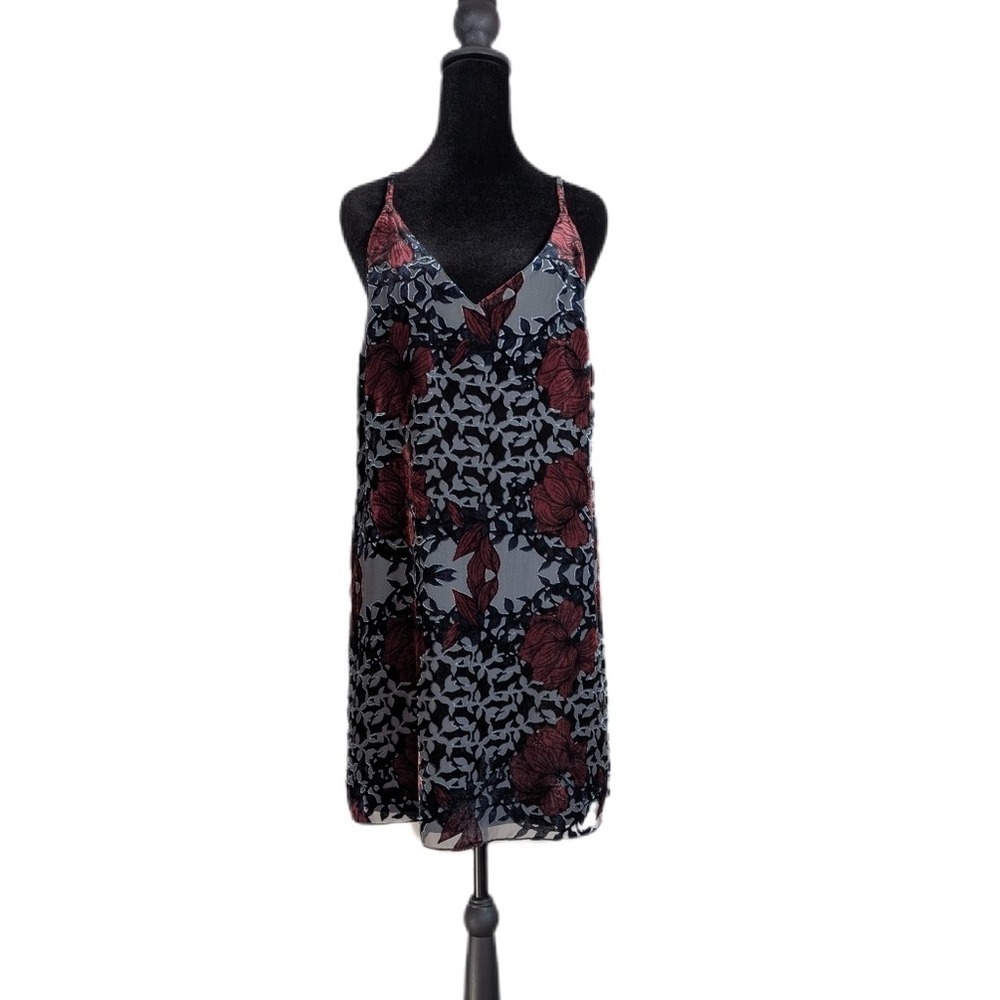 Abercrombie & Fitch Whimsigoth Vampy Dark Floral Burnout Velvet Mini Dress